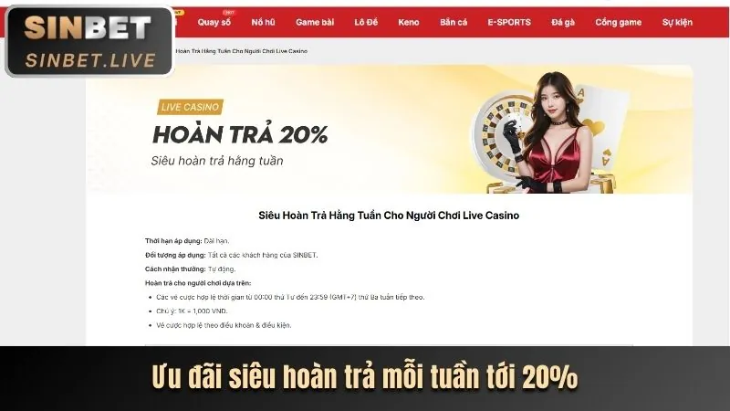 Thưởng Nạp Lại Casino